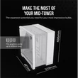 Kép 5/5 - CORSAIR Ház 6500D AIRFLOW Dual Chamber, Tápegység nélkül, Edzett Üveg, fehér