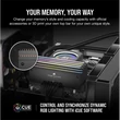 Kép 3/5 - CORSAIR Memória DOMINATOR TITANIUM RGB DDR5 32GB 4800MHz CL32, INTEL (Kit of 2), fekete