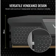 Kép 5/5 - CORSAIR Memória VENGEANCE DDR5 32GB 5200MHz C40 INTEL (Kit of 2), fekete