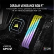 Kép 2/5 - CORSAIR Memória VENGEANCE RGB DDR4 32GB 3600MHz C16 RT (Kit of 2), fekete