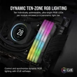 Kép 3/5 - CORSAIR Memória VENGEANCE RGB DDR5 32GB 5600MHz CL40 AMD EXPO (Kit of 2), szürke