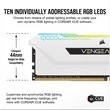 Kép 3/5 - CORSAIR Memória VENGEANCE RGB PRO DDR4 32GB 3600MHz C18 SL (Kit of 2), fehér