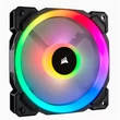 Kép 1/5 - CORSAIR Rendszerhűtő Ventilátor, LL120 RGB LED, 12cm, fekete