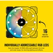 Kép 3/5 - CORSAIR Rendszerhűtő Ventilátor, LL120 RGB LED, 12cm, fekete