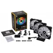 Kép 2/3 - CORSAIR Rendszerhűtő Ventilátor, LL120 RGB + Lighting Node CORE Kontroller + HUB, 12cm, fekete, 3db/csomag