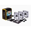 Kép 1/5 - CORSAIR Rendszerhűtő Ventilátor, LL120 RGB + Lighting Node PRO Kontroller + HUB, 12cm, fehér, 3db/csomag