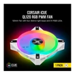 Kép 2/5 - CORSAIR Rendszerhűtő Ventilátor, iCUE QL120 RGB, 12cm, fehér