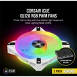 Kép 2/5 - CORSAIR Rendszerhűtő Ventilátor, iCUE QL120 RGB + Lighting Node CORE Kontroller, 12cm, fehér, 3db/csomag