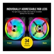 Kép 3/5 - CORSAIR Rendszerhűtő Ventilátor, iCUE QL140 RGB, 14cm, fekete