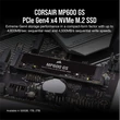 Kép 2/5 - CORSAIR SSD MP600 GS M.2 2280 PCIe 4.0 1000GB NVMe