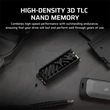 Kép 5/5 - CORSAIR SSD MP700 ELITE M.2 2280 PCIe 5.0 x4 1000GB Hűtőbordával, NVMe
