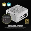 Kép 7/9 - CORSAIR Tápegység Moduláris, RM850x Shift White, 850W, 14cm, 80+ Gold