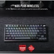 Kép 1/5 - CORSAIR Vezeték Nélküli Billentyűzet Gaming, K65 PLUS 75%, Mechanikus, MLX Red switch, US, fekete