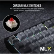 Kép 3/5 - CORSAIR Vezeték Nélküli Billentyűzet Gaming, K65 PLUS 75%, Mechanikus, MLX Red switch, US, fekete