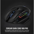 Kép 1/5 - CORSAIR Vezetékes/Vezeték Nélküli Egér Gaming, DARK CORE RGB PRO, 8 programozható gomb, RGB, 18000dpi, fekete