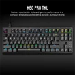 Kép 2/5 - CORSAIR Vezetékes Billentyűzet Gaming, K60 PRO TKL RGB, Optical-Mechanical, Alumínium keret, US, fekete