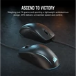 Kép 2/5 - CORSAIR Vezetékes Egér Gaming, M75 RGB, Ultra-könnyű, RGB Világítás, 26000dpi, fekete