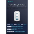 Kép 2/5 - DEVIA Extreme Speed Series 65W GaN PD gyorstöltő adapter USB+2xType-C - fehér