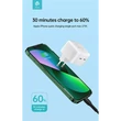 Kép 4/5 - DEVIA GAN HÁLÓZATI TÖLTŐ ADAPTER 2XTYPE-C BEMENETTEL - 35W - EXTREME SPEEDSERIES PD 35W 2C QUICK CHARGER - WHITE