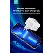 Kép 2/5 - DEVIA GAN HÁLÓZATI TÖLTŐ ADAPTER 2XTYPE-C BEMENETTEL - 45W - EXTREME SPEEDSERIES PD 45W 2C QUICK CHARGER - WHITE