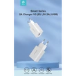 Kép 2/5 - DEVIA SMART USB HÁLÓZATI TÖLTŐ ADAPTER - SMART SERIES CHARGE V3 - 5V/2A - WHITE