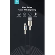 Kép 2/5 - DEVIA USB - LIGHTNING ADAT- ÉS TÖLTŐKÁBEL 1,5 M-ES VEZETÉKKEL, 5V/2,1A, EZÜST/FEKETE