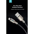 Kép 4/5 - DEVIA USB - LIGHTNING ADAT- ÉS TÖLTŐKÁBEL 1,5 M-ES VEZETÉKKEL, 5V/2,1A, EZÜST/FEKETE