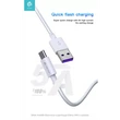 Kép 2/5 - DEVIA USB - USB TYPE-C TÖLTŐ- ÉS ADATKÁBEL 1,5 M-ES VEZETÉKKEL - SHARK SUPERCHARGE USB TYPE-C - 5A - WHITE