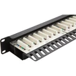 Kép 3/3 - EXCEL Patch Panel Cat.6 UTP 24 portos 1U, fekete - felül szerelhető