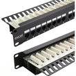 Kép 1/3 - EXCEL Patch Panel Cat.6 UTP 24 portos 1U, fekete - felül szerelhető