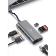 Kép 1/4 - GEMBIRD Adapter, USB-C - USB HUB + HDMI + PD + Kártyaolvasó + LAN RJ45