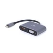 Kép 2/2 - GEMBIRD adapter, USB-C - 1db HDMI 1.4 1db VGA M/F, 0,15m szürke