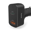 Kép 1/2 - HAMA 200018, FIC E3 UNIVERZÁLIS AUTÓS TYPE-C TÖLTŐ "PD" (5-20V,65W)