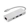 Kép 1/3 - HAMA 200108, FIC USB 3.2 GEN1 TYPE-C HUB (2 USB, 1 USB TYPE-C) +LAN