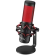 Kép 1/3 - HP HYPERX vezetékes mikrofon QuadCast piros LED - fekete