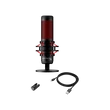 Kép 2/3 - HP HYPERX vezetékes mikrofon QuadCast piros LED - fekete