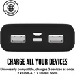 Kép 3/4 - JUICE UNIVERZÁLIS HORDOZHATÓ, ASZTALI AKKUMULÁTOR TÖLTŐ - ECO 3 POWER BANK - 2XUSB +TYPE-C - 10.000 MAH - FEKETE