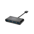 Kép 2/5 - KENSINGTON USB Hub (UH4000 USB 3.0 4-Port Hub for Windows and Mac)