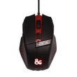 Kép 1/4 - KONIX - DUNGEONS & DRAGONS Egér Vezetékes Gaming 2500DPI, Fekete-Piros