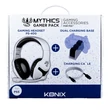 Kép 2/2 - KONIX - MYTHICS PS5 Gamer csomag (Fejhallgató + Dupla töltő állomás + Töltő kábel), Fehér