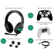 Kép 1/5 - KONIX - MYTHICS Xbox Series S/X Gamer csomag (Fejhallgató + Töltő kábel + Szilikon Tok + Thumb Grips + Aksi), Fekete