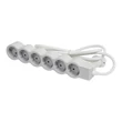 Kép 1/3 - LEGRAND Elosztósor Standard 6x2P+F, 3 m vezetékkel, fehér-szürke