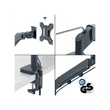 Kép 4/5 - LEITZ, Ergo Dual helytakarékos monitor- és laptopkar, sötétszürke