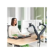 Kép 2/5 - LEITZ, Ergo Dual helytakarékos monitorkar, két monitorhoz, sötétszürke