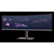 Kép 3/5 - LENOVO Monitor - ThinkVision P49w-30, ívelt, 49" 5120x1440 IPS, 32:9, 2000:1, 350cd/m2, 4ms, USB, USB-C, HDMI, DP