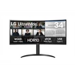 Kép 1/5 - LG ívelt monitor 34" 34WR55QK, 3440x1440, 21:9, 300cd/m2, 5ms, HDMIx2/DisplayPort/USB-C