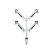Kép 7/9 - MULTIBRACKETS 4 karos asztali konzol, M VESA Gas Lift Arm Quad Silver (15-32", max.VESA: 100x100 mm, 10 kg)