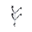 Kép 1/9 - MULTIBRACKETS 4 karos asztali konzol, M VESA Gas Lift Arm Quad Silver (15-32", max.VESA: 100x100 mm, 10 kg)