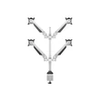 Kép 7/9 - MULTIBRACKETS 4 karos asztali konzol, M VESA Gas Lift Arm Quad White (15-32", max.VESA: 100x100 mm, 10 kg)