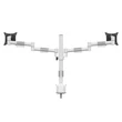 Kép 4/5 - MULTIBRACKETS Asztali konzol (2 képernyős), M VESA Deskmount Officeline Dual White (15-30", max.VESA: 100x100 mm, 8 kg)
